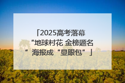 2025高考落幕 “地球村花 金榜题名”海报成“显眼包”