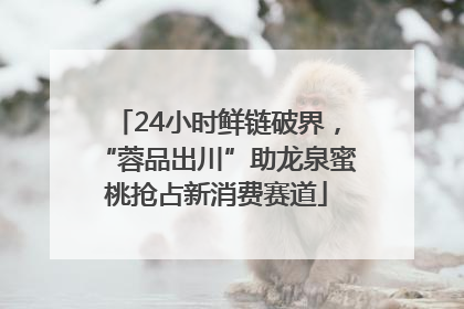 24小时鲜链破界，“蓉品出川”助龙泉蜜桃抢占新消费赛道