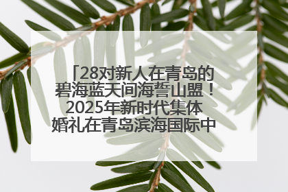 28对新人在青岛的碧海蓝天间海誓山盟！2025年新时代集体婚礼在青岛滨海国际中心文明实践广场举行