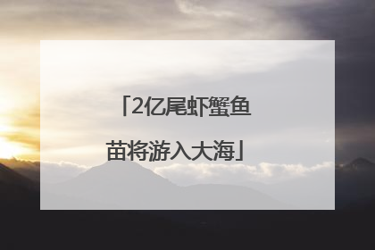 2亿尾虾蟹鱼苗将游入大海