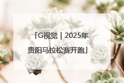 G视觉｜2025年贵阳马拉松赛开跑